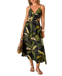 Cupshe Women's Paradise Island Tropical Maxi Beach Dress