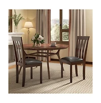 Slickblue Wooden Kitchen Dining Chairs Set of 2 with Upholstered Seat