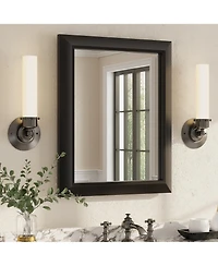 Apmir 16" x 20" Inch Thick Metal Framed Wall Mirrors for Bedroom