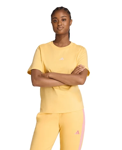adidas Women's Short-Sleeve Cotton Crewneck Logo T-Shirt