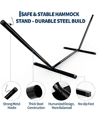 gaomon Portable Heavy Duty 12 Ft Hammock Stand with Hooks and Chains for Outside, Patio, Backyard, 12 Ft