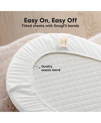 KeaBabies Soft Soothe Organic Cotton 2 Pack Bassinet Sheets, Halo BassiNest Hourglass 30" x 18"