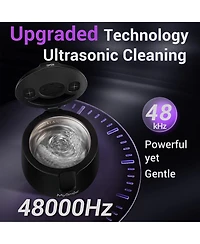 MySmile MS202B Cordless Ultrasonic Retainer and Jewelry Cleaning Pod for Home 48kHz with Digital Timer