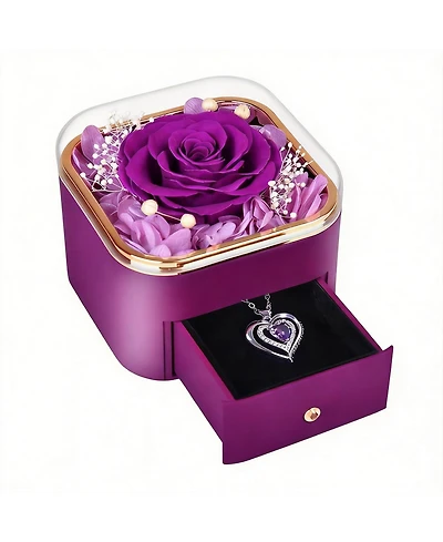 Gnuadz Preserved Heart Necklace Gift For Her Couple Mother