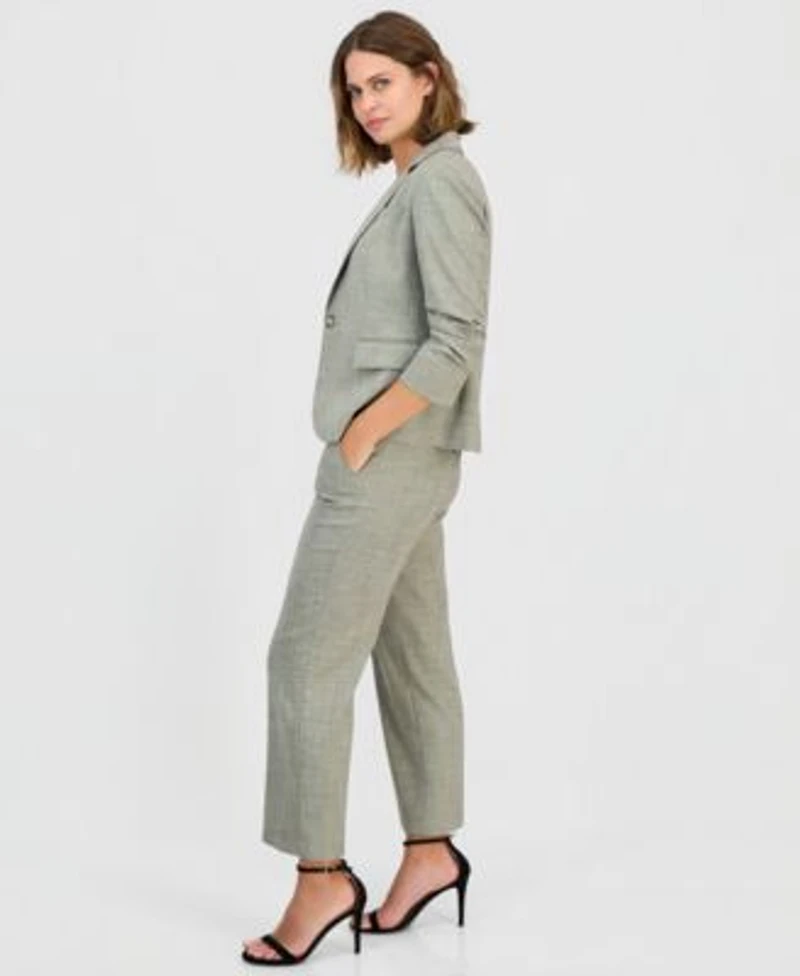 Anne Klein Scrunch Sleeve Blazer Sequinned Camisole Ankle Pants