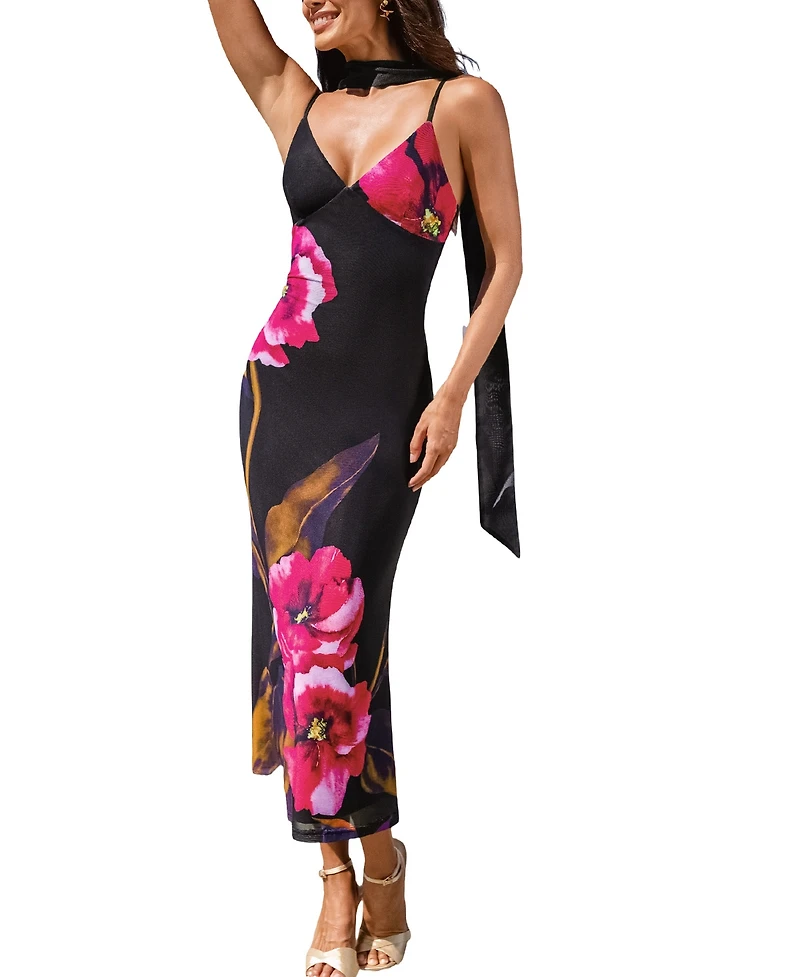 Cupshe Women's Just Us Floral Midi Beach Dress