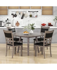 Slickblue Modern Dining Chair Set of 2 with Upholstered Seat and Padded Backrest