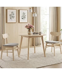 Slickblue Armless Dining Chairs Set of 2 Fabric Upholstered Kitchen Chairs