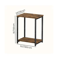 Slickblue 2 Tier Side Tables Set for Living Room Bedroom Storage Shelf