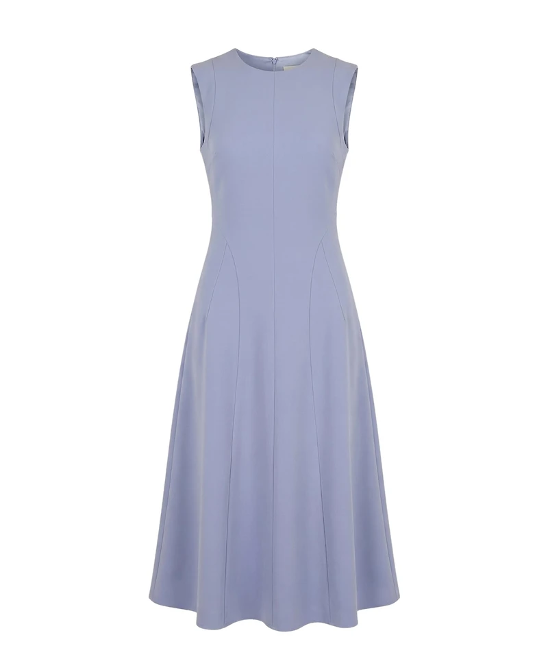 Modenaire Women's Sleeveless Structured Seaming Midi Dress