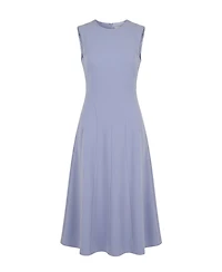Modenaire Women's Sleeveless Structured Seaming Midi Dress