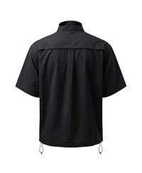 Modenaire Men's Short-Sleeve Stand-Collar Jacket