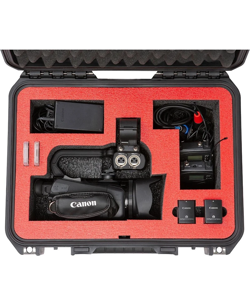 Skb iSeries 1510-6 Injection Molded Waterproof Case with Custom-Cut Foam for Canon XA11/15/40/45 and Accessories
