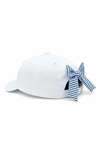 Bits & Bows Bits and Bows Baby Girls American Flag Bow Baseball Hat
