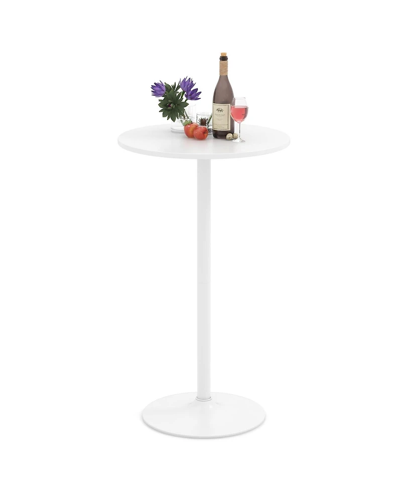 Slickblue Bar Height Round Bistro Table for Coffee and Cocktails, Tall Modern Accent Table