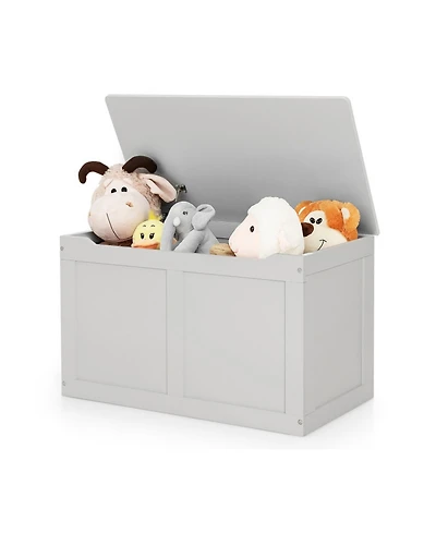 Gouun Safety Hinge Wooden Toy Storage Chest Organizer, 28 x 16 x 17 in