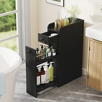 Gymax Small Bathroom Storage Cabinet 4-Tier Narrow Toilet Side Storage Cabinet