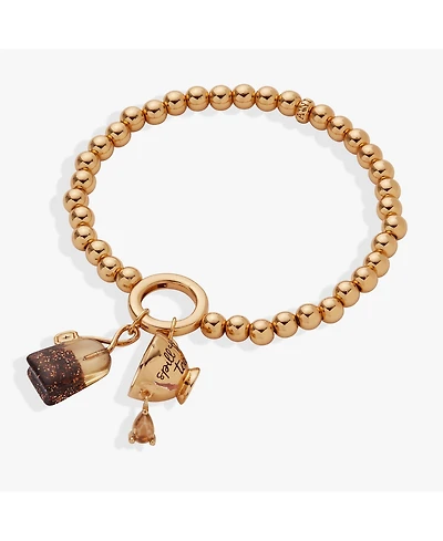 Alex and Ani Spill the Tea' Cup and Tea Bag Stretch Bracelet