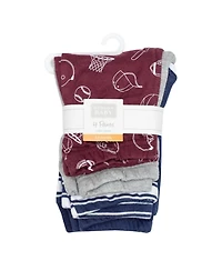 Hudson Baby Toddler Boys Cotton Pants and Leggings, Varsity Sports Stripe