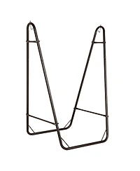 Outsunny Hammock Chair w/ Metal Stand, Swing Side Pocket