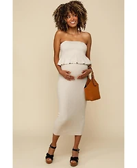 Cream Strapless Ribb