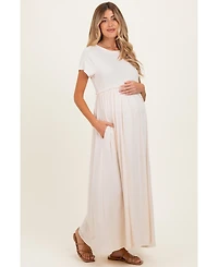 Pinkblush Maternity Ruffle Trim Maxi Dress