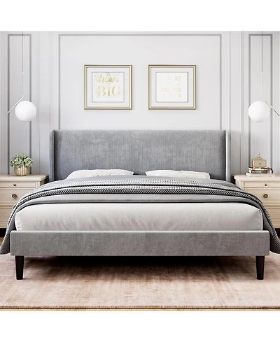 gaomon Bed Frame with Headboad and Wingback