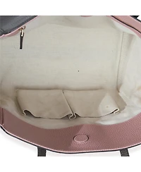 Pre-Owned Gucci Pink Grey Pebbled Calfskin Medium Swing Tote