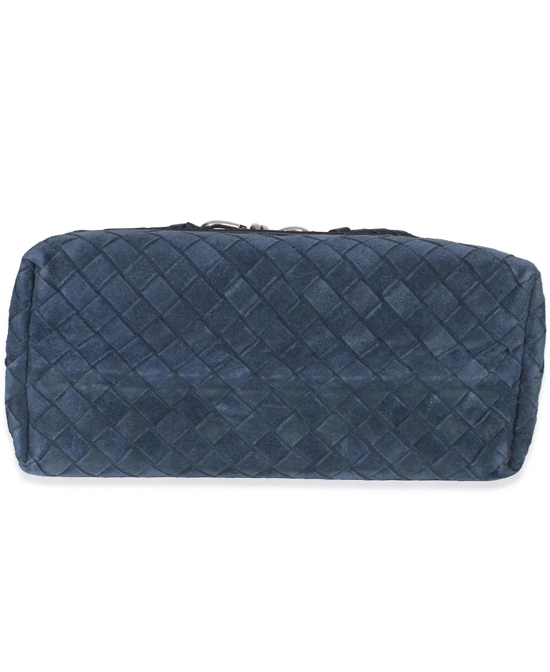 Pre-Owned Bottega Veneta Neptune Intrecciato Suede Andiamo Messenger Bag