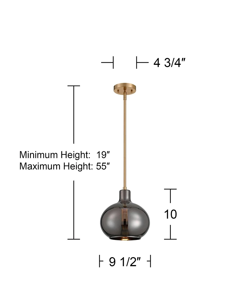 360 Lighting Partridge 9 WideChrome Glass Mini Pendant Set of 3