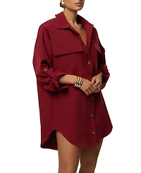 Jluxlabel Women's Downtime Collared Shirt Dress