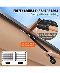Gouun 10 x 13 ft Retractable Pergola with Canopy Aluminum Outdoor Patio Shade