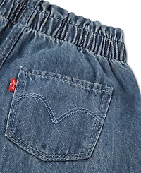 Levi's Girls' Toddler 2T-5T Yoke Short-Sleeve Top and Pants, 2-Piece Set