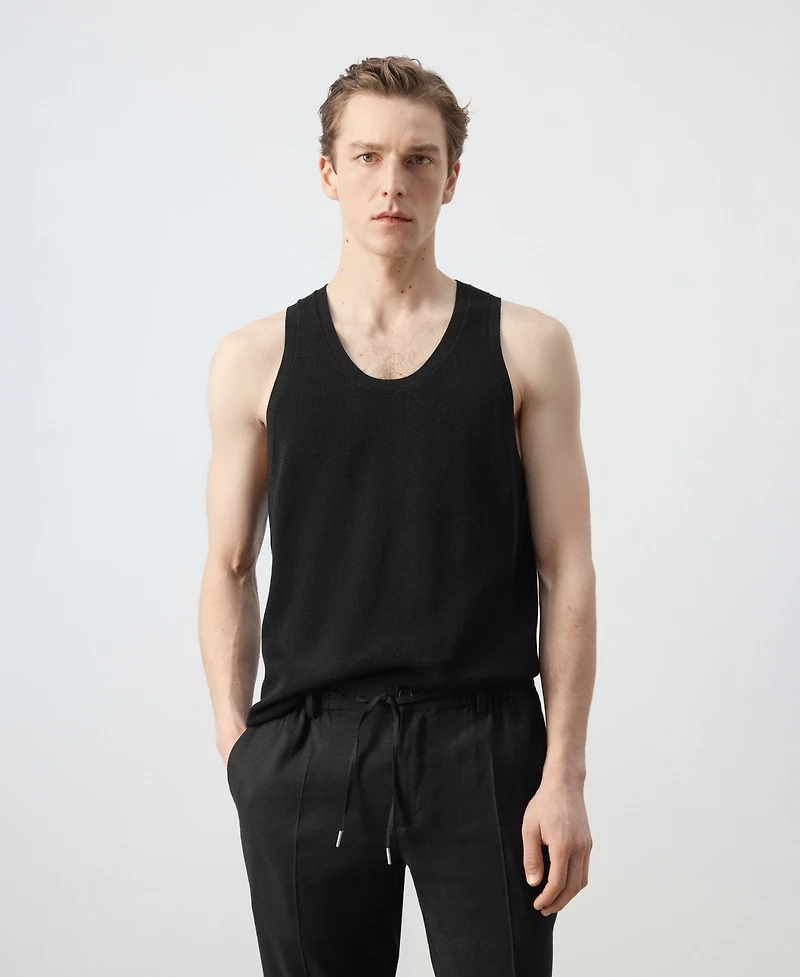 Mango Men's Slim-Fit Cotton Tank Top