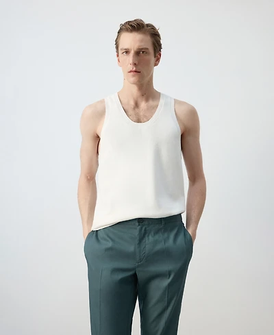 Mango Men's Slim-Fit Cotton Tank Top