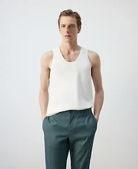 Mango Men's Slim-Fit Cotton Tank Top