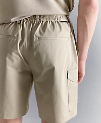 Mango Men's Water-Repellent 7.87" Cargo Bermuda Shorts