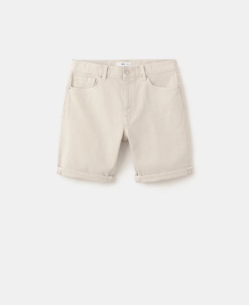 Mango Men's Slim-Fit Denim 9.45" Bermuda Shorts