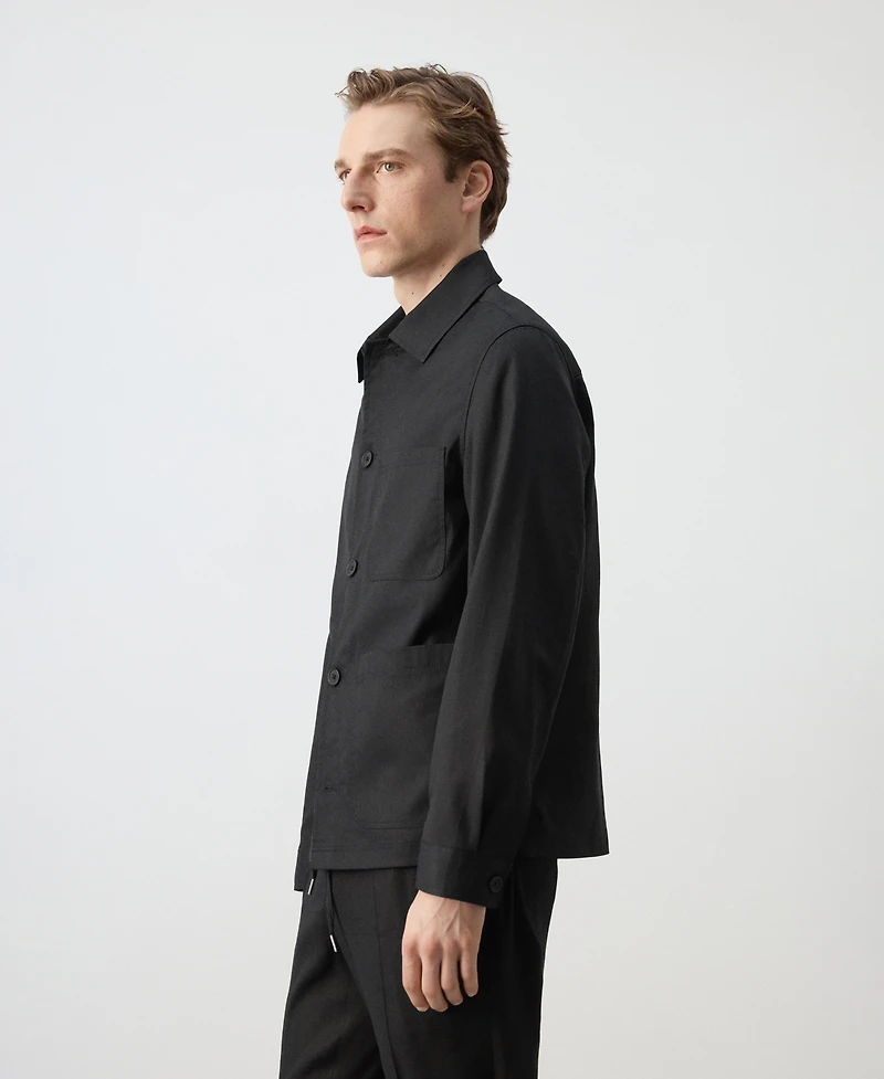 Mango Men's Pockets Lyocell Cotton Jacket