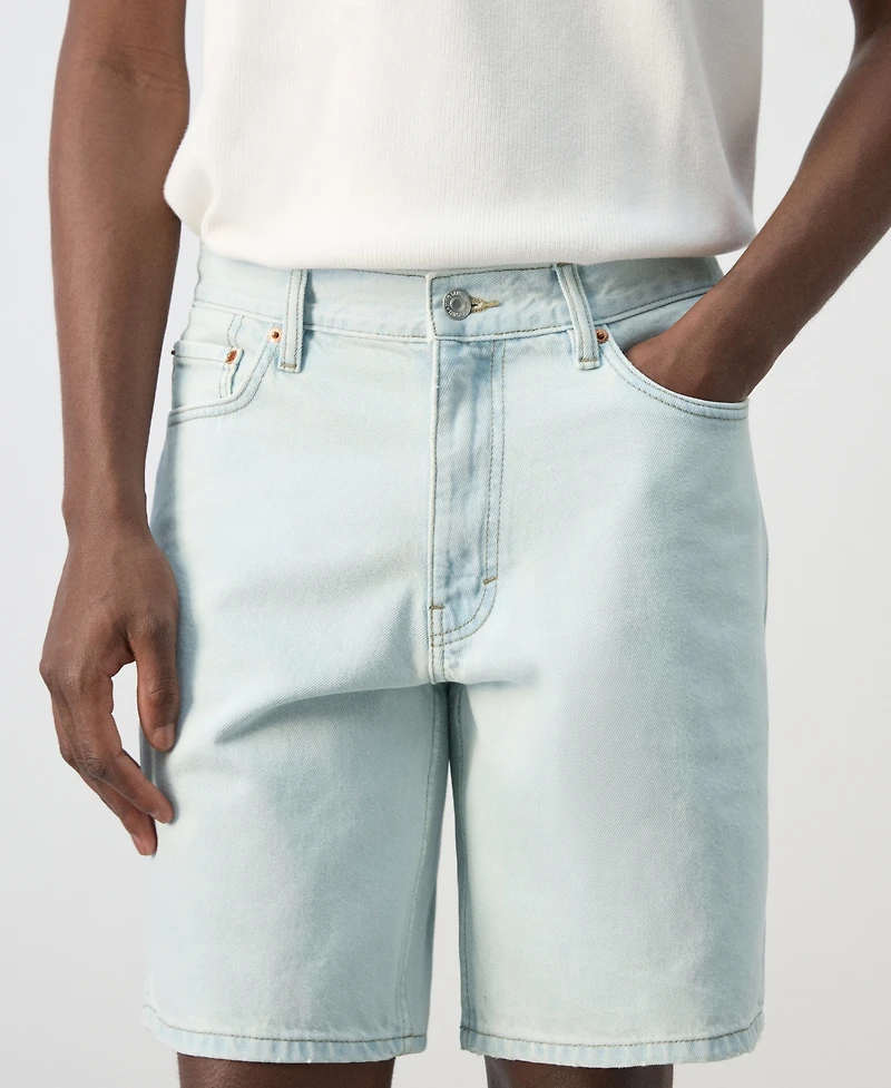 Mango Men's Straight-Fit Denim 8.86" Bermuda Shorts