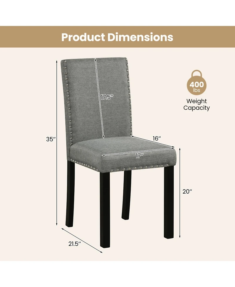 Slickblue Set of 2 Wood Dining Chairs with Curved Bentwood Legs