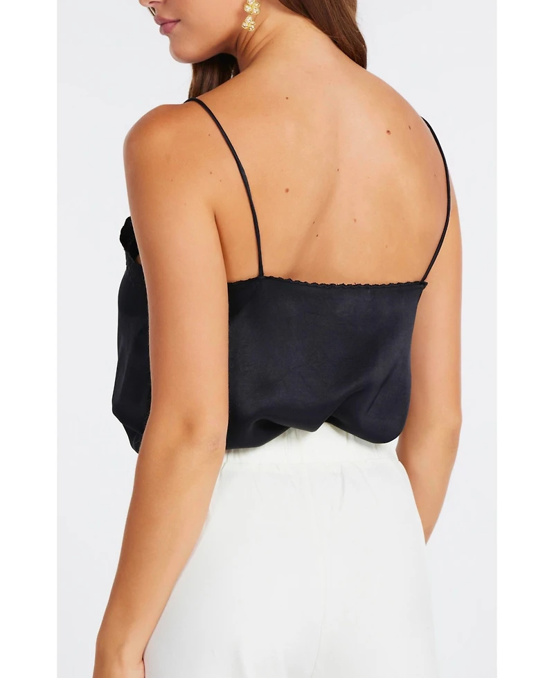 Bishop + Young Women's Anya Button Front Embroidered Cami