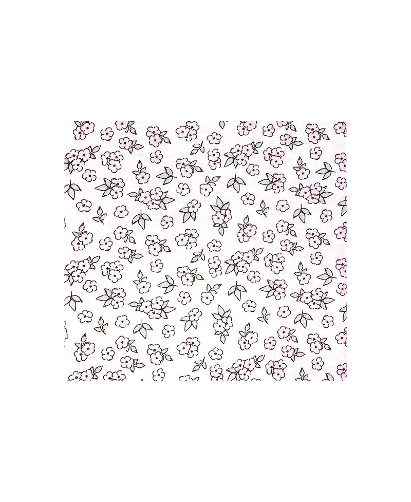 Hudson Baby Girl Cotton Poly Flannel Receiving Blankets 4-Pack, Pink Primrose, One Size