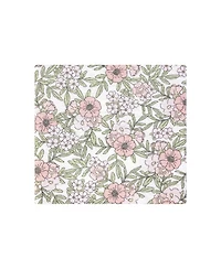Hudson Baby Girl Cotton Poly Flannel Receiving Blankets Bundle 7-Pack, Soft Pink Floral, One Size
