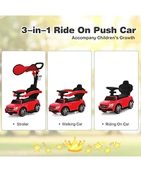 Mecale 3-in-1 Ride on Push Car Mercedes-Benz Licensed Sliding Car