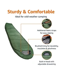 Gnuadz 20degree(s)F Mummy Sleeping Bag Hiking Camping No-snag Zipper Camping Outdoor Recreation Gear