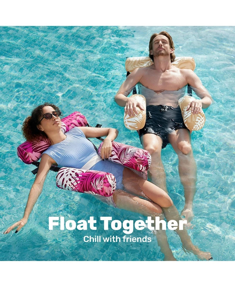 Gnuadz 2 Packs Inflatable Pool Floats Adult Floating Lounge Chairs Water Fun