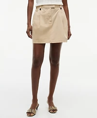 Tommy Hilfiger Women's Cotton Chino Pleated Mini Skirt