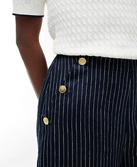 Tommy Hilfiger Women's Nautical Stripe High-Rise Wide-Leg Pants