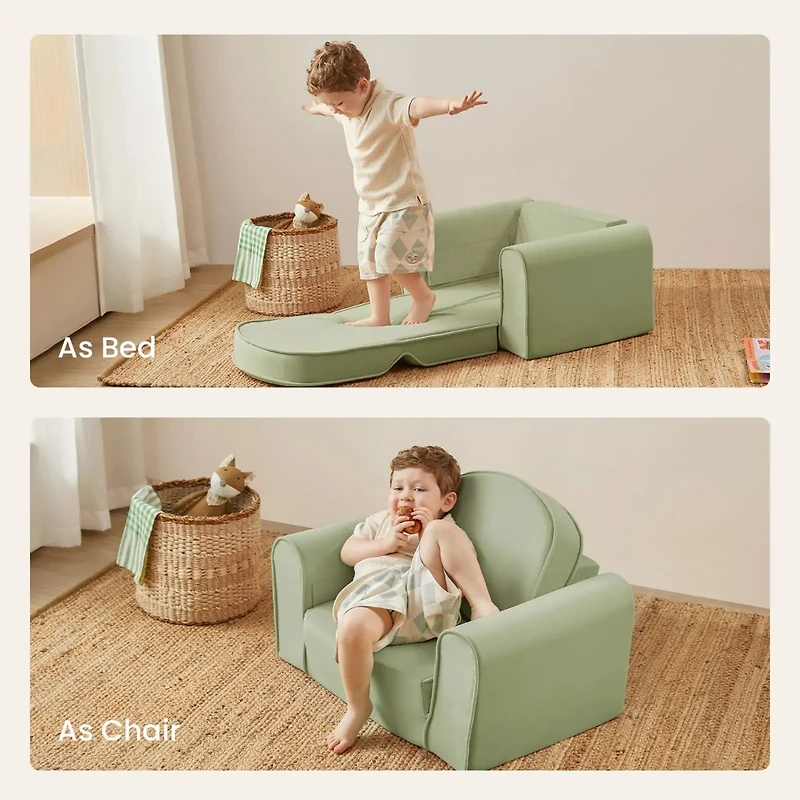 Tiny Land GentleSnug Kid Chair and Foldable Sofa 2-in-1 - Pink